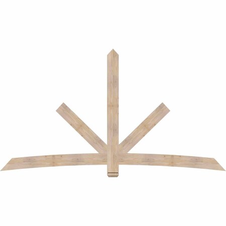 Ekena Millwork Alberta Smooth Timber Gable Bracket, Douglas Fir, 108"W x 58"H x 1 1/2"D x 5 1/2"F, 13/12 Pitch GBW108X58X0206ALB00SDF